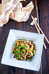 Image showing fried rice with vegetables