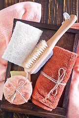 Image showing towels and soap