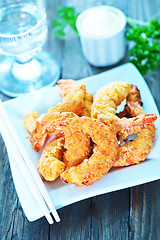 Image showing fried shrimps 