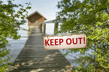 Image showing keep out sign