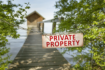 Image showing private property sign