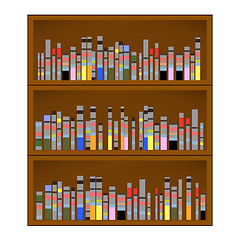 Image showing Books are on the Bookshelf