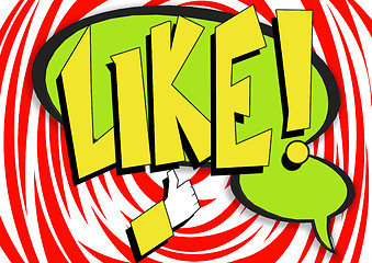 Image showing Pop Art comics icon with like word