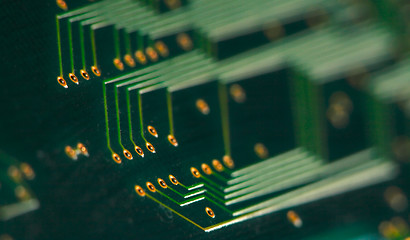 Image showing Electronics - back of a circuit board