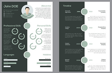 Image showing Modern 2 sided cv resume