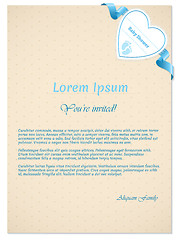 Image showing Blue baby shower invitation