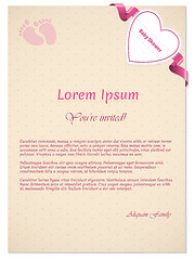 Image showing Pink baby shower invitation