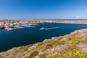 Image showing Colored houses village de smogen in sweden