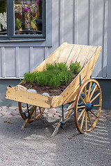 Image showing old cart at a farm