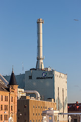 Image showing Gothenburg, Sweden - June 07, 2014: Large industrial shipping harbour in Gothenburg