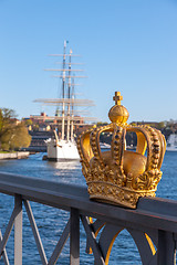 Image showing Stockholm, Sweden - April 30, 2011: Sailing vessel "Af Chapman" (constructed in 1888) on Skeppsholmen