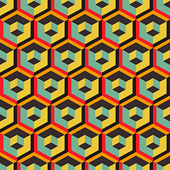 Image showing Honeycomb background 3d. Mosaic. Vector illustration. 