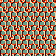 Image showing 3d background with hexagons. 