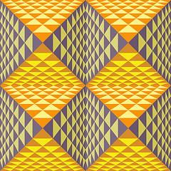 Image showing Abstract geometrical background with pyramids. Seamless pattern.