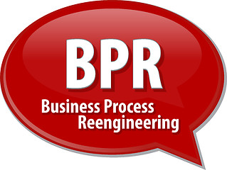 Image showing BPR acronym word speech bubble illustration