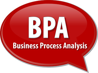 Image showing BPA acronym word speech bubble illustration