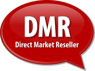 Image showing DMR acronym word speech bubble illustration