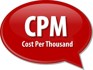 Image showing CPM acronym word speech bubble illustration