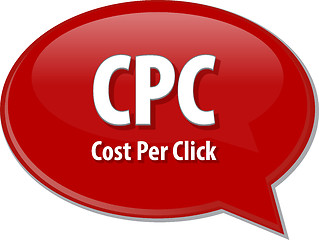 Image showing CPC acronym word speech bubble illustration