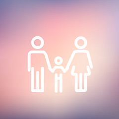 Image showing Family thin line icon