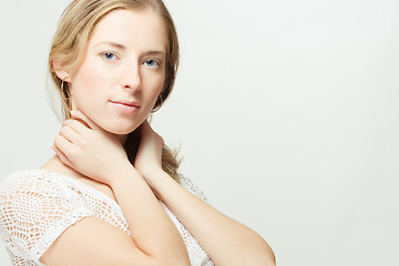 Image showing portrait of calm young woman