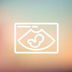 Image showing Fetal ultrasound thin line icon