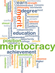 Image showing Meritocracy background concept