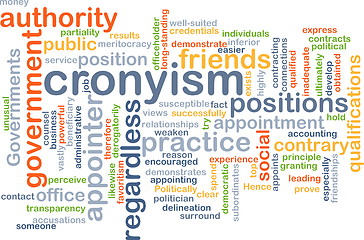 Image showing Cronyism background concept