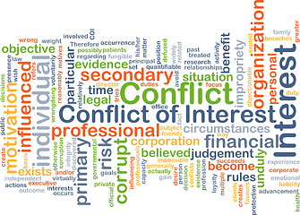 Image showing Conflict of interest background concept