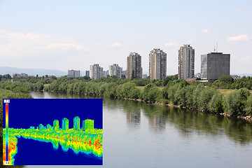 Image showing Infrared image panorama of Zagreb