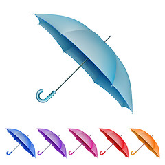 Image showing Vector Umbrellas color set. EPS 10