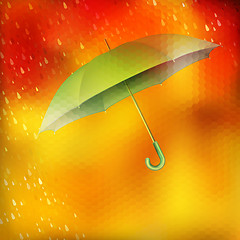 Image showing Abstract umbrella and raindrops. EPS 10