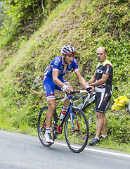 Image showing Mathieu Ladagnous on Col du Tourmalet - Tour de France 2014