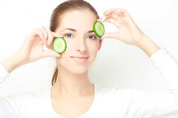 Image showing young woman, clear skin concept theme