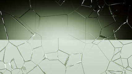 Image showing Shattered and cracked glass background