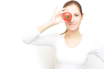 Image showing focus on tomatoes