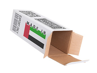 Image showing Concept of export - Product of the United Arab Emirates