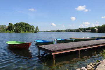 Image showing Pier and boats