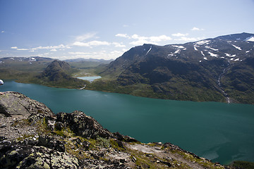 Image showing Besseggen Ridge in Jotunheimen National Park, Norway