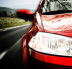 Image showing Red car 