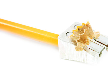 Image showing Pencil and sharpener