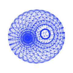 Image showing Abstract sphere from connected dots with lines