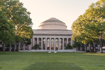 Image showing CAMBRIDGE, USA - MAY 29. main building of the famous Massachusetts Institute Technology , MA,  showcasing its neoclassic architecture May 29, 2008.