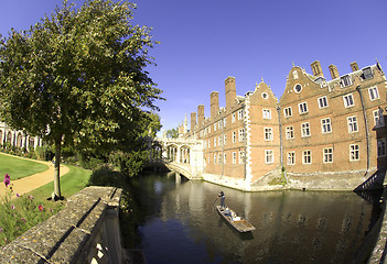 Image showing Universityof Cambridge, St John's college with whispering bridge