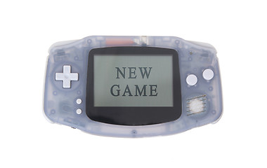 Image showing Old dirty portable game console with a small screen