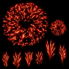 Image showing Fireworks set. EPS 10