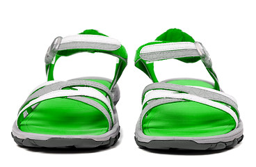 Image showing Pair of summer sandals