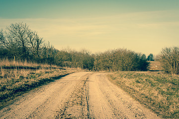 Image showing Dirt track in retro colors