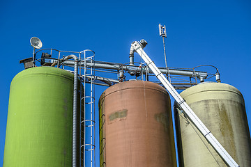 Image showing Silos on blue background