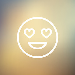 Image showing In love thin line icon